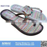 Fashion High Quality Ladies Straw Beaded Slippers thumbnail-1