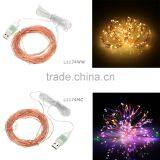 10M 33ft 100 Led 5V USB Powered Outdoor Warm White/RGB Led Copper Wire String Lights Christmas Festival Wedding Party Decoration thumbnail-2