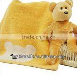 No Twist Pure Cotton Yarn Dyed Jacquard Bear Towel