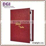 low price bar mat customized design/ bill holder 1 page pu leather case holder / menu folder