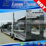 Double axles 6 units car transport vehicle semi trailer use hydraulic car carrier trailer truck for sale