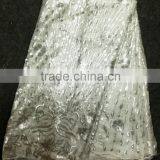 First Grade Noble Style White Korea Silk Lace Fabrics for Lady Dress thumbnail-2