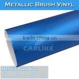 5FTx65FT Air Bubble Free Fast Delivery Blue Brushed Metal Vinyl Car Wrap thumbnail-1