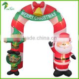 Cheap Inflatable Christmas Light Arch With Santa For Christmas Decoration