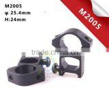 2 x High Profile See Through 25.4mm Scope Rings 21mm Picatinny Weaver Rail Mount thumbnail-2