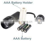 3W XPE Zoomable Ultra Bright Rechargeable Aluminium LED Torch Light Police Flashlight thumbnail-5