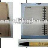 2012 Hot Design Notebook With 6 Holes and Elastic Loop