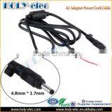 Factory Price Copper DC Tip Plug Connector Cord Cable for HP Pavilion Sleekbook ENVY Laptop Charger Adapter Black Pin 4.8 x 1.7