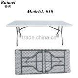 L-010 Cheap Steel Legs Plastic Outdoor Picnic Table for Sale thumbnail-1