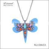 New Design Dragonfly Pendant Necklace,plastic Pendant Necklace