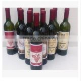 25oz cheap colored red wine glass bottle with cork