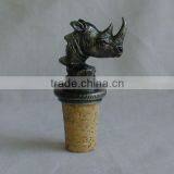 2013 New Product Metal Rhino Wine Bottle Stopper