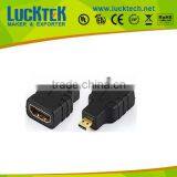 Adapter HDMI A to Micro Plug,M/M, Golden Plated. REACH COMPLY!