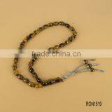 Black Agate Gemstone 66 Pcs 8mm Islamic Misbaha Tesbih Tasbih Prayer Beads thumbnail-6