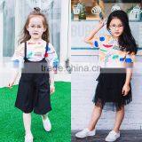 China Manufacture Lovely Abstract Printed Design Short Sleeve Girl T-shirt, Children's Boutique Clothes thumbnail-1