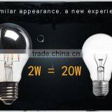 Shadowless Led Bulb Dimmable Mirror Silver Cover A60 2w 4W 5W 6W 8W Filament Edison Bulb Quality Choice thumbnail-3