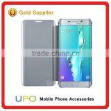 [UPO] Top Selling Clear View Translucent Flip Electroplating Mirror PC Smart Phone Case for Samsung Galaxy S7 Edge Case thumbnail-4