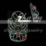 Large Colored Diamond Holiday Pageant Crown thumbnail-1