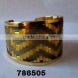 Indian Handmade Metal Brass Fashion Bangle Bracelet Weaved thumbnail-5