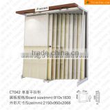 wall tiles display racks stands/floor standing display for ceramic tiles/merchandising tile display stand CT042