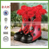 Ladybug Rain Boots Decorative Garden Planter
