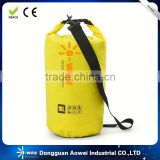 waterproof dry bag with a shoulder strap