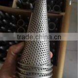 YS High Quality Stainless Steel Perforated Temporary Cone Strainer/Cone Filter Mesh