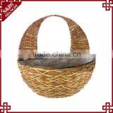 Handmade Decorate Flower Basket Plant Fiber Wall Hanging Planter thumbnail-1