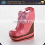 Oem Ceramic Children Shoes Money Box For Promotional Gift thumbnail-1