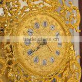 European Copper Grandfather Floor Clock, Metal Pendulum Chiming Clock, Home Decoration Art Clock thumbnail-4