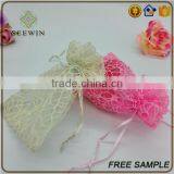 Customerized Size Pattern Organza Fabric With Small Mesh Drawstring Bags thumbnail-1
