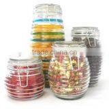 ZIBO Wholesale Clear Cylinder Glass Lid Glass Jar With Clip Lid thumbnail-1