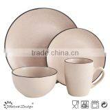 Ceramic Matt Glaze Sesame Dot Solid Color Breakfast Dinnerware Set thumbnail-4