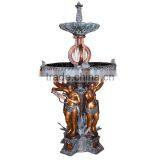 Landscape Garden Decorations Bronze Metal Nude Fountains Boy thumbnail-1