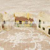 Lot of 3 Vintage Cardboard Christmas Village Pieces thumbnail-1