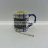 Matte Ceramic Chalk Mug With Blackboard Design thumbnail-1