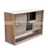 Buffet Console Minimalist Sliding Door Teak Wood Furniture for Hotel thumbnail-2