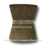 Round full rattan stool