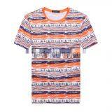 Men's Full Printed Short t Shirt (100%cotton )with Round Neck thumbnail-1