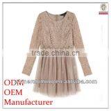 Europe Brand OEM Ladies' Loose-fitting Pleated Hollow China Brand Clothing With Long Sleeves thumbnail-1