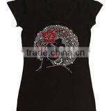 Rhinestone MRS. Bridal T-Shirt - Black thumbnail-1