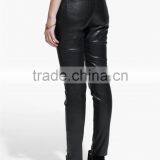 Ladies Black Faux Leather Leggings Slim Fit High-waist Leather Trousers thumbnail-2