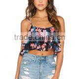 Sexy Tank Top Women Short Mini Cheerleading Crop Tops thumbnail-1