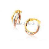 Unique Gold Plated Artificial Gold Plated Hoop Earrings thumbnail-1