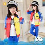 AS-462B 2017 Spring Children Wear Cotton Casual Tracksuits Kids Clothing Sets Teenager Clothes Sports 2 Pieces Suit Children Set