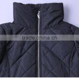 Ladies High Collar Quilting Jacket With PU Skirt thumbnail-3
