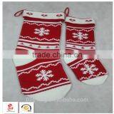 Decoration Knitting Stocking X'mas Decoration Knitted Stocking Snowflake Pattern Knitted Stock thumbnail-2