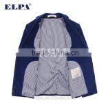 2016 New Style ELPA NXB0030 Hot Sale Plus Size British Style Blue Velvet Casual Kids Blazer With Black Elbow Patches thumbnail-6