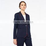 New Fashion Italian Collars Edging Trim Button Fasten Dot Print Jackets Womens thumbnail-4