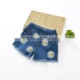 New Fashion Wholesale Kids Jeans Denim Flower Shorts for Baby Girls thumbnail-1